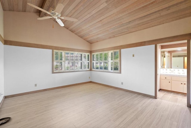 32204 Wiskon Way, Pauma Valley, CA 92061 - unfurnished room with ceiling fan, a wood ceiling with exposed beams, wood finished floors, and high vaulted ceiling