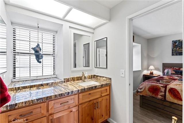 4 Village Unit 2, Lake Arrowhead, CA 92352 - bathroom with vanity and wood finished floors
