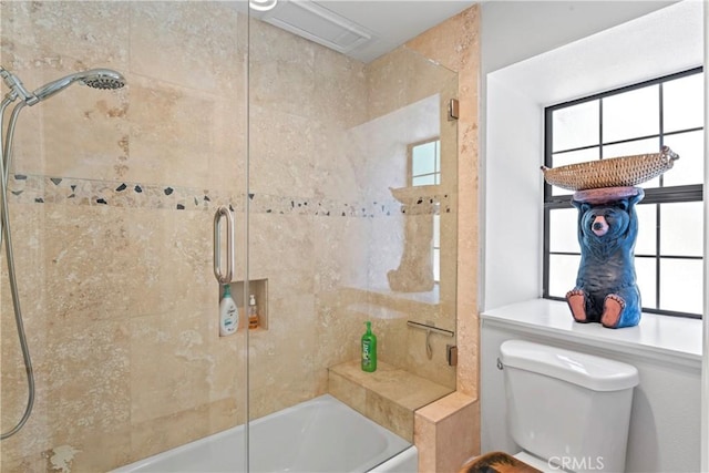 4 Village Unit 2, Lake Arrowhead, CA 92352 - full bath featuring toilet and shower / bath combination with glass door