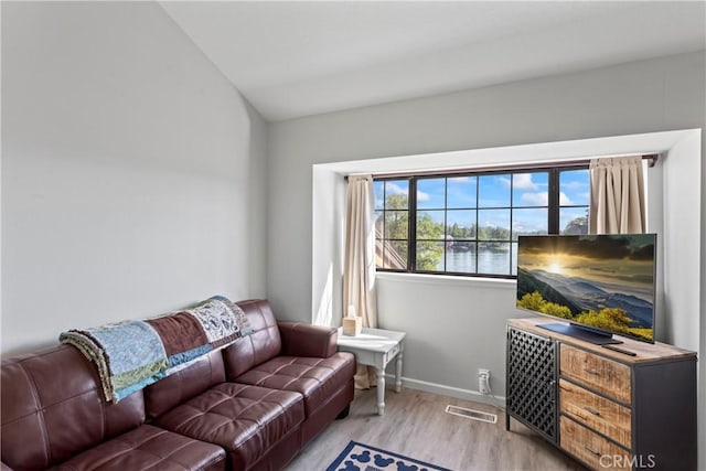 4 Village Unit 2, Lake Arrowhead, CA 92352 - living room with light wood-type flooring and baseboards