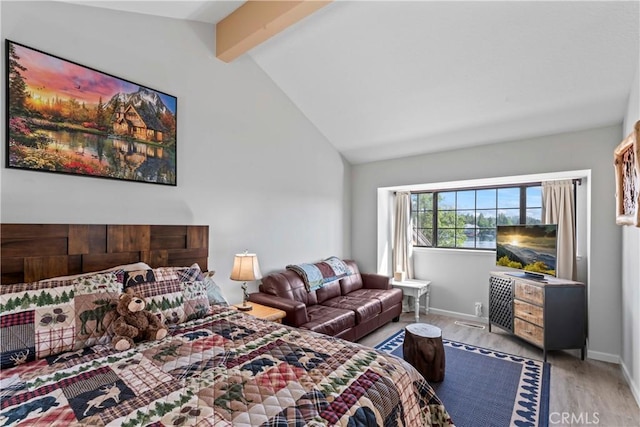 4 Village Unit 2, Lake Arrowhead, CA 92352 - bedroom featuring wood finished floors and baseboards
