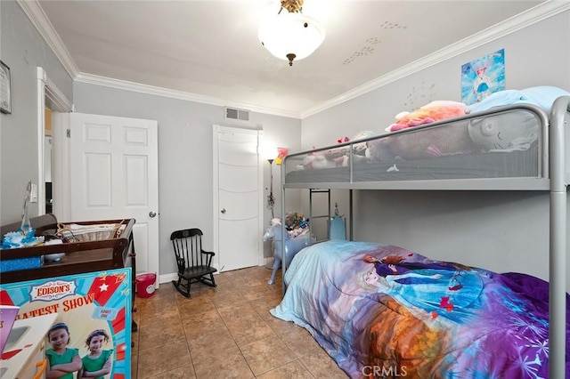 17061 Roscoe Blvd Unit 6, Northridge, CA 91325 - tiled bedroom featuring crown molding
