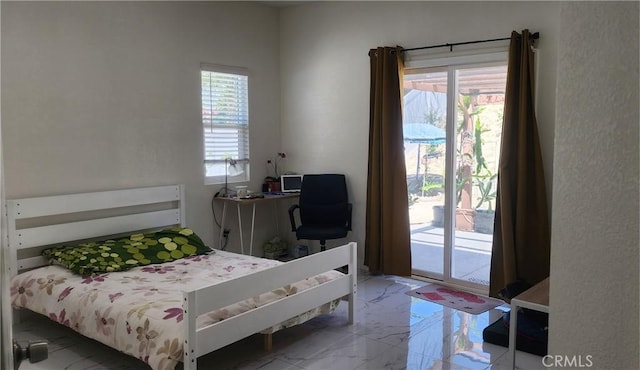 32091 Bayberry Rd, Wildomar, CA 92595 - bedroom featuring access to outside and marble finish floors