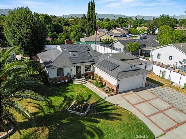 18229 Strathern St, Reseda, CA 91335 - aerial perspective of suburban area featuring a mountain backdrop