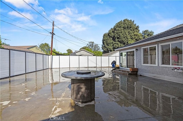 18229 Strathern St, Reseda, CA 91335 - fenced backyard featuring a patio area and an outdoor fire pit