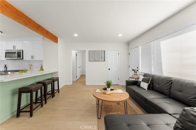 2998 N H St, San Bernardino, CA 92405 - living room featuring recessed lighting and light wood-type flooring