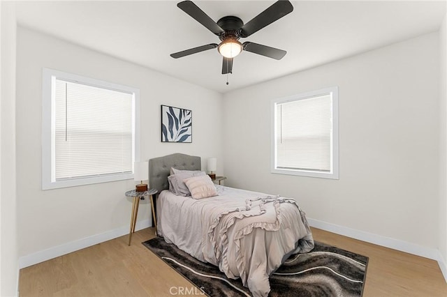 2998 N H St, San Bernardino, CA 92405 - bedroom with wood finished floors and ceiling fan