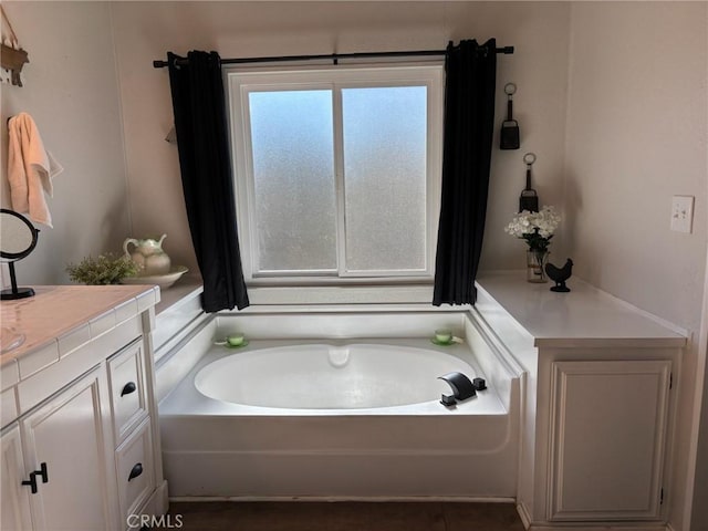 2033 Hollister Rd, Pinon Hills, CA 92372 - full bathroom featuring a garden tub and vanity
