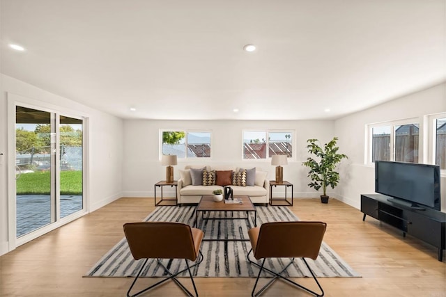 101 Coolwater Dr, San Diego, CA 92114 - living area featuring light wood finished floors and recessed lighting