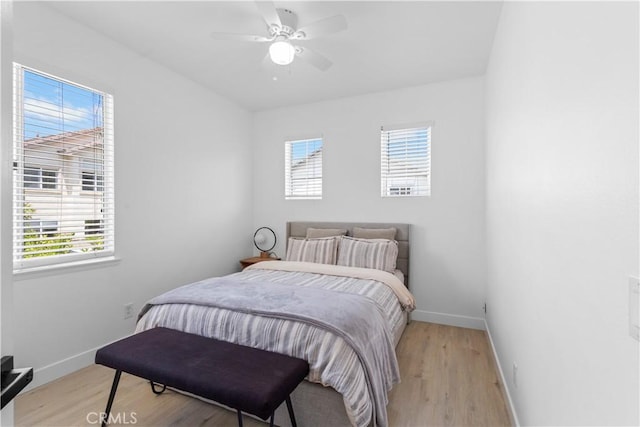 2517 Renata Ct, Thousand Oaks, CA 91362 - bedroom featuring multiple windows, light wood finished floors, and ceiling fan