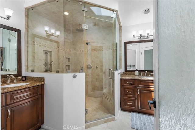 2517 Renata Ct, Thousand Oaks, CA 91362 - full bath with two vanities and a stall shower