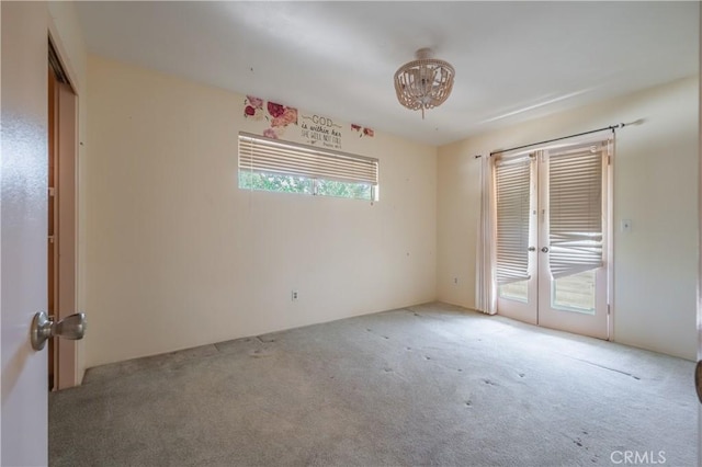4864 E Mckinnon Dr, Anaheim Hills, CA 92807 - unfurnished room with carpet flooring and french doors