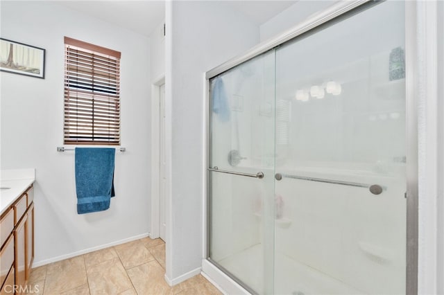 3381 Evening Mist Ln, Perris, CA 92571 - bathroom featuring a stall shower and vanity