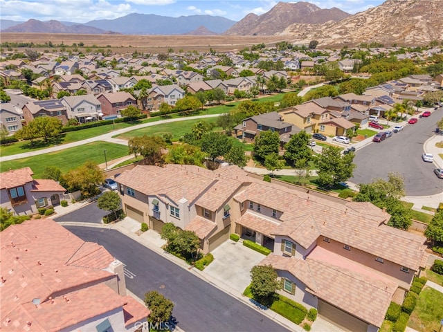 3381 Evening Mist Ln, Perris, CA 92571 - aerial perspective of suburban area featuring a mountain backdrop