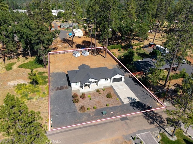 5790 Fickett Ln, Paradise, CA 95969 - view from above of property with property boundaries highlighted
