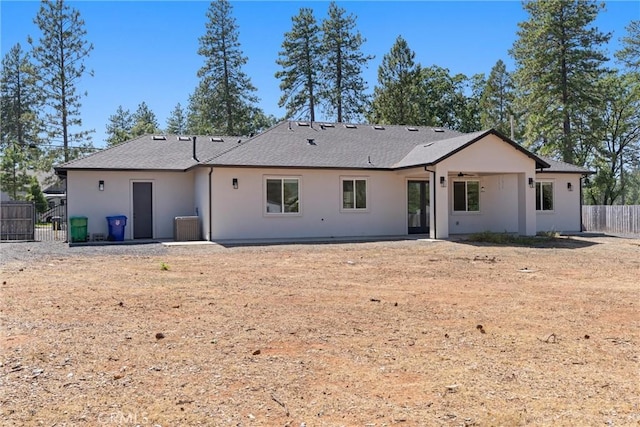5790 Fickett Ln, Paradise, CA 95969 - rear view of house featuring stucco siding and a patio area
