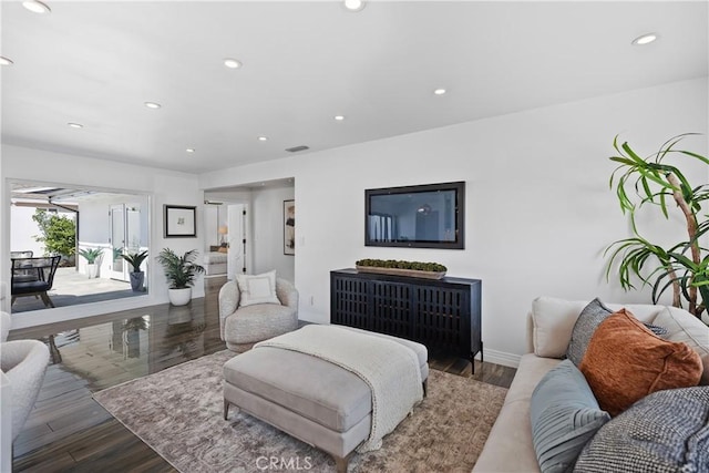496 E 16th, Costa Mesa, CA 92627 - living area with wood finished floors and recessed lighting