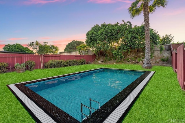1405 Highridge Dr, Oceanside, CA 92056 - pool at dusk featuring a fenced backyard