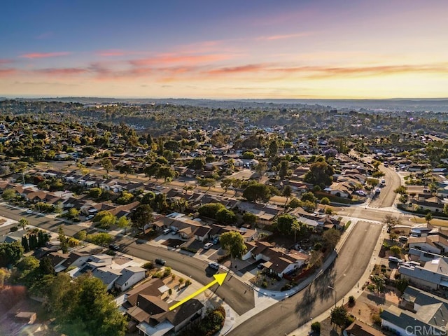 1405 Highridge Dr, Oceanside, CA 92056 - aerial view at dusk of a residential view