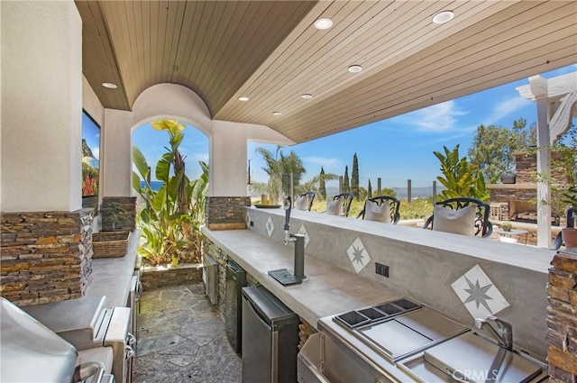 33 Renata, Newport Coast, CA 92657 - view of patio / terrace with exterior kitchen