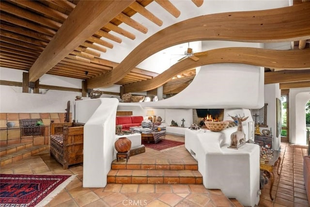19623 Rd 211, Friant, CA 93626 - common area featuring beamed ceiling