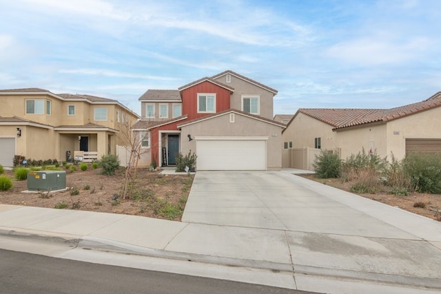 36961 Buccella Ln, Beaumont, CA 92223 - view of front facade featuring concrete driveway, a garage, and stucco siding