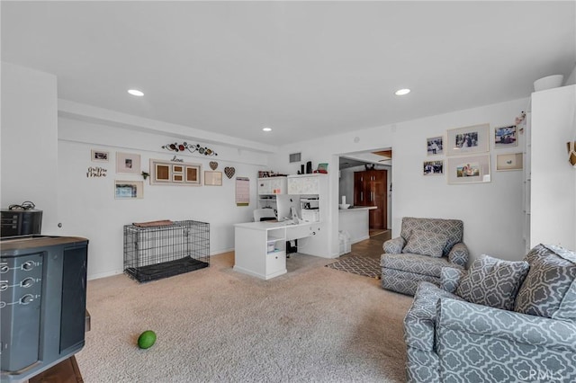 9707 Foothill Blvd, Sylmar, CA 91342 - carpeted living room with recessed lighting