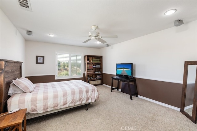 41559 Floyd Ct, Temecula, CA 92592 - bedroom featuring carpet, a ceiling fan, and recessed lighting