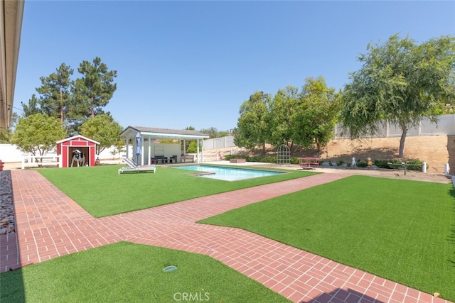41559 Floyd Ct, Temecula, CA 92592 - fenced backyard with a storage shed, a gazebo, and a patio