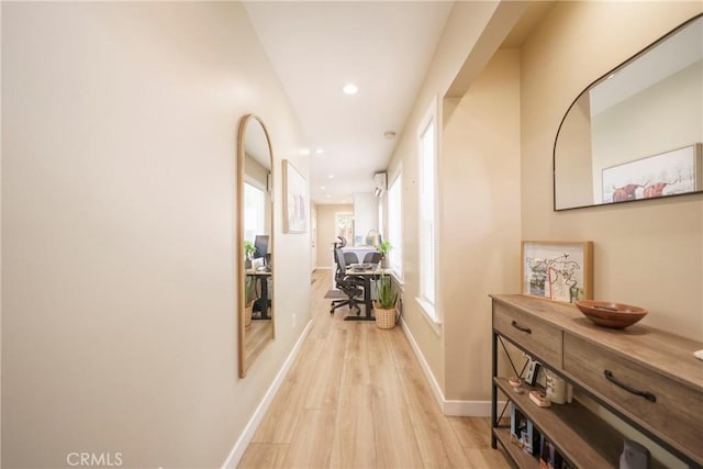 8217 Towne Ave, Los Angeles, CA 90003 - hallway with light wood-type flooring and recessed lighting