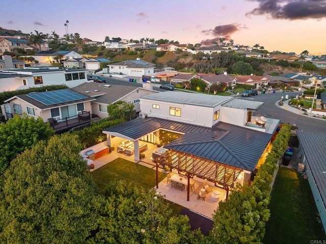 5530 Candlelight Dr, La Jolla, CA 92037 - aerial view at dusk of a residential view