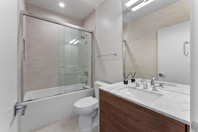 5530 Candlelight Dr, La Jolla, CA 92037 - full bathroom with vanity and enclosed tub / shower combo