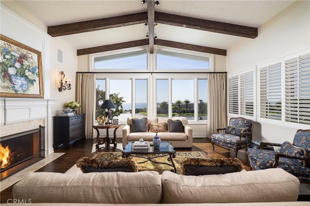 126 Monarch Bay, Dana Point, CA 92629 - living area with wood finished floors and a premium fireplace
