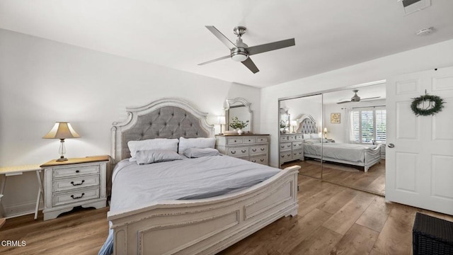 1652 Dewayne Ave, Camarillo, CA 93010 - bedroom featuring wood finished floors, a closet, and ceiling fan