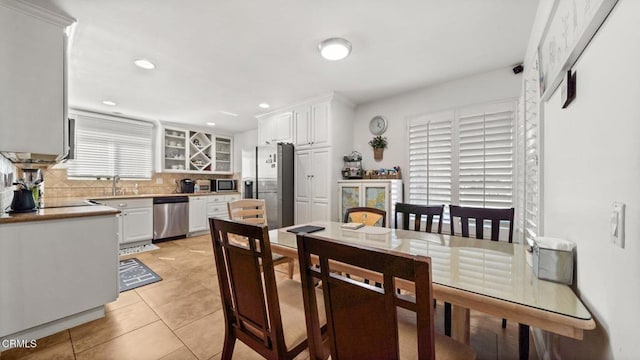 1652 Dewayne Ave, Camarillo, CA 93010 - dining area featuring light tile patterned flooring and recessed lighting