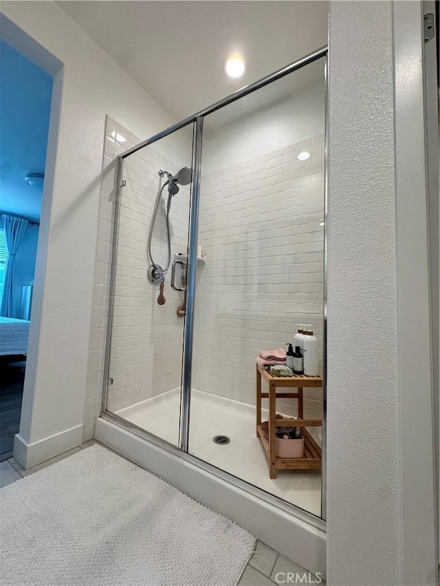 15946 Ellington, Chino Hills, CA 91709 - bathroom with tile patterned flooring and a stall shower