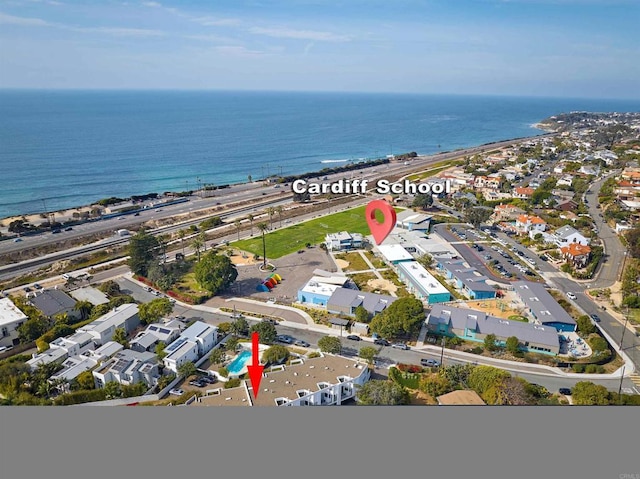 159 Mozart Ave, Cardiff By The Sea, CA 92007 - aerial view of property's location featuring a large body of water and nearby suburban area