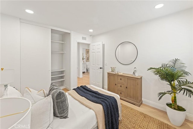 6 Baristo Unit 39, Irvine, CA 92612 - bedroom featuring light wood-style floors and recessed lighting
