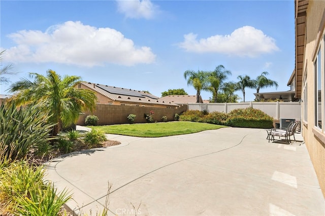 31969 Frontier Manor St, Menifee, CA 92584 - fenced backyard with a patio area