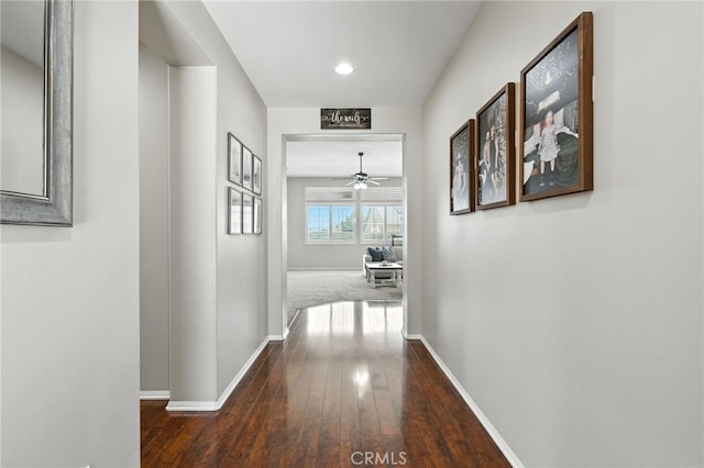 31969 Frontier Manor St, Menifee, CA 92584 - hall featuring baseboards and hardwood / wood-style floors