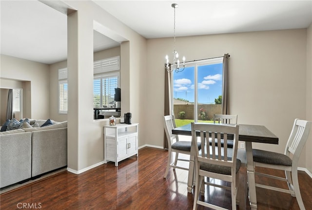 31969 Frontier Manor St, Menifee, CA 92584 - dining room with hardwood / wood-style floors and a chandelier