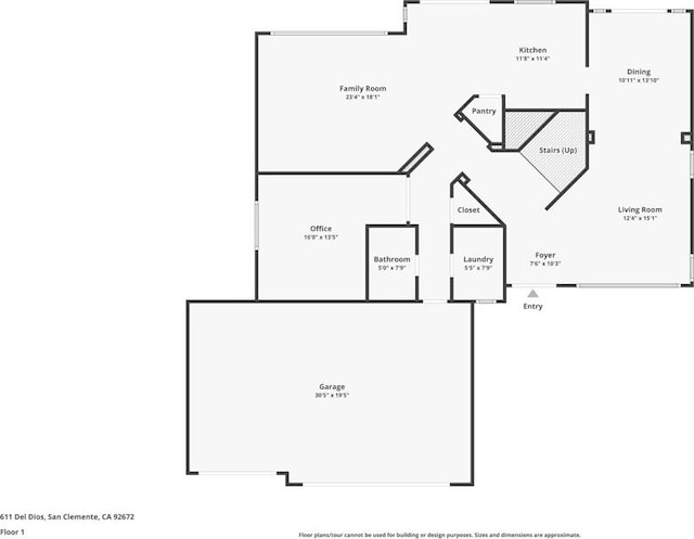 611 Del Dios, San Clemente, CA 92672 - view of home floor plan