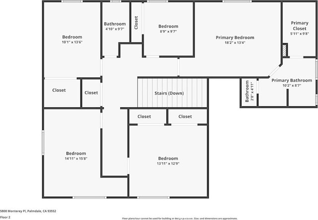 5808 Monterey Pl, Palmdale, CA 93552 - view of home floor plan