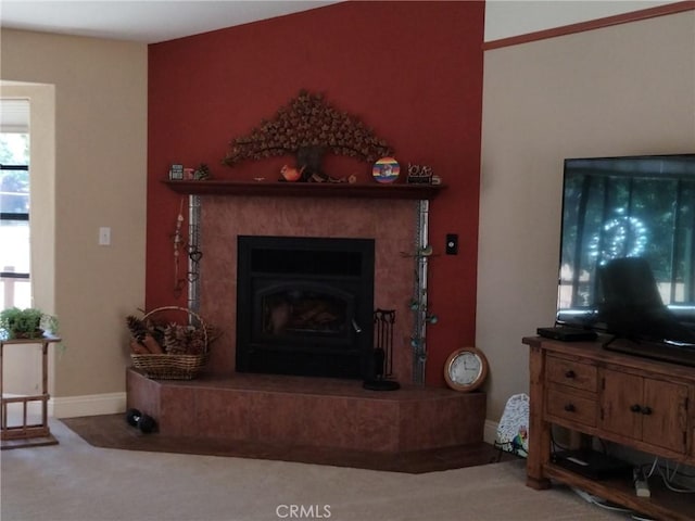 13205 Santa Lucia Rd, Atascadero, CA 93422 - living area with a fireplace and baseboards