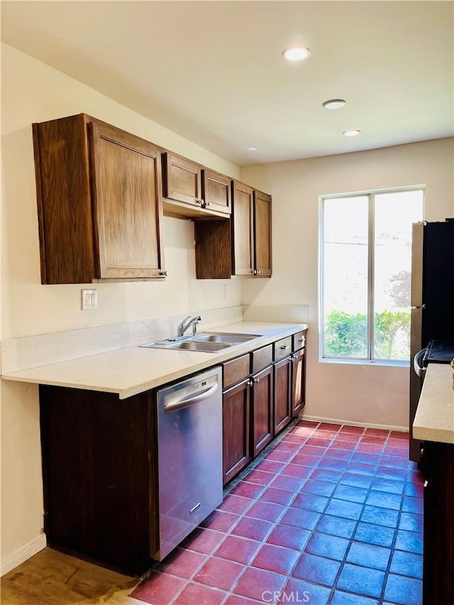 5800 Kanan Rd Unit 167, Agoura Hills, CA 91301 - kitchen with stainless steel dishwasher, light countertops, and recessed lighting