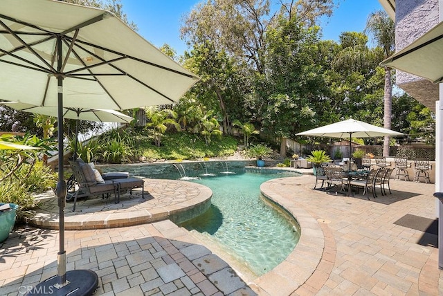28606 Vista Ladera, Laguna Niguel, CA 92677 - view of pool with outdoor dining area and a patio area