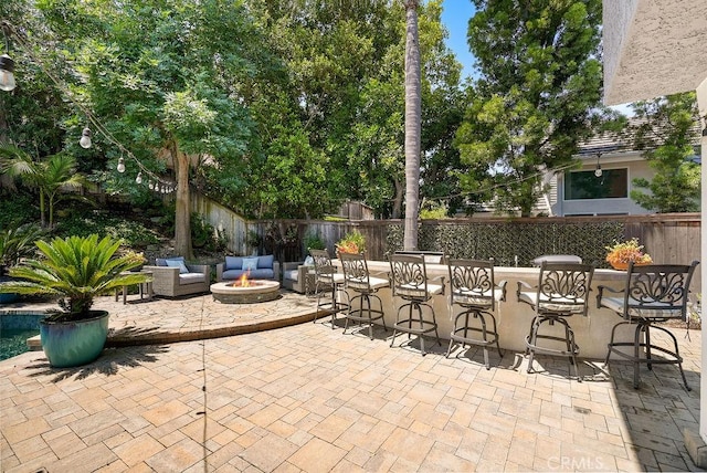 28606 Vista Ladera, Laguna Niguel, CA 92677 - view of patio / terrace with a fire pit