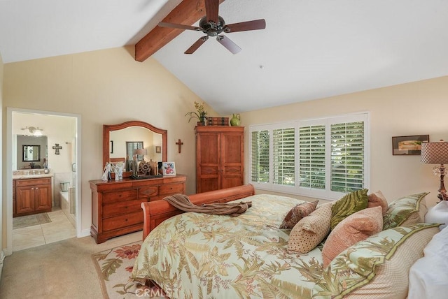 28606 Vista Ladera, Laguna Niguel, CA 92677 - bedroom with light colored carpet, connected bathroom, and a ceiling fan