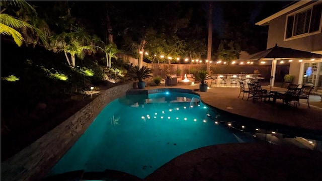 28606 Vista Ladera, Laguna Niguel, CA 92677 - pool at twilight featuring a patio