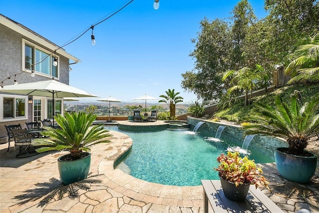28606 Vista Ladera, Laguna Niguel, CA 92677 - view of pool with a patio area and a pool with connected hot tub